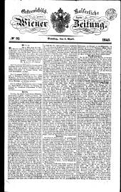 Wiener Zeitung 18430401 Seite: 1