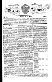 Wiener Zeitung 18430410 Seite: 1