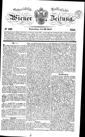 Wiener Zeitung 18430420 Seite: 1