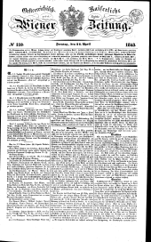 Wiener Zeitung 18430421 Seite: 1