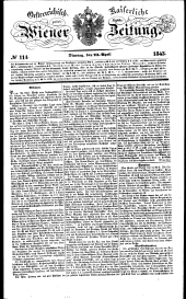 Wiener Zeitung 18430425 Seite: 1