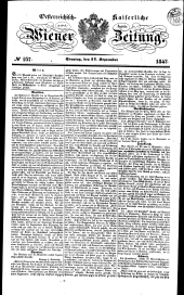 Wiener Zeitung 18430917 Seite: 1