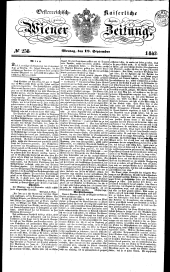 Wiener Zeitung 18430918 Seite: 1