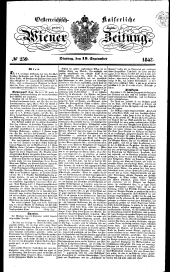 Wiener Zeitung 18430919 Seite: 1