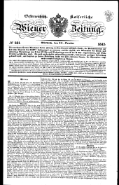 Wiener Zeitung 18431011 Seite: 1