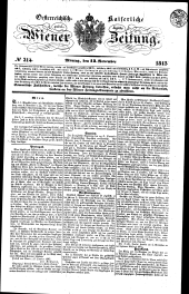 Wiener Zeitung 18431113 Seite: 1