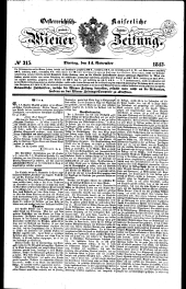 Wiener Zeitung 18431114 Seite: 1