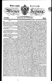 Wiener Zeitung 18431214 Seite: 1