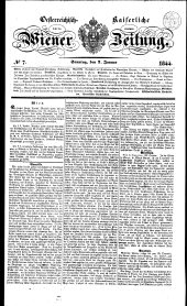 Wiener Zeitung 18440107 Seite: 1