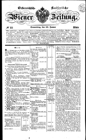 Wiener Zeitung 18440111 Seite: 1