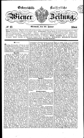 Wiener Zeitung 18440117 Seite: 1