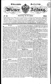 Wiener Zeitung 18440118 Seite: 1