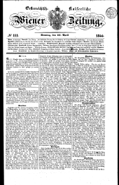 Wiener Zeitung 18440421 Seite: 1