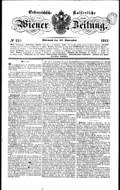 Wiener Zeitung 18440911 Seite: 1