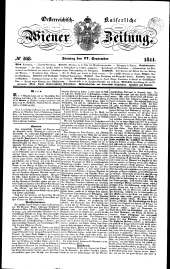 Wiener Zeitung 18440927 Seite: 1