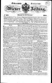 Wiener Zeitung 18441113 Seite: 1