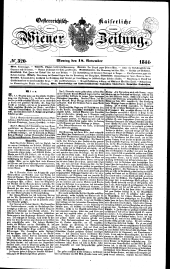 Wiener Zeitung 18441118 Seite: 1