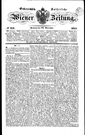 Wiener Zeitung 18441122 Seite: 1