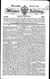 Wiener Zeitung 18441125 Seite: 1