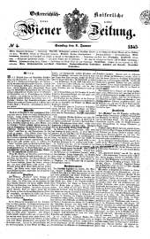 Wiener Zeitung 18450104 Seite: 1