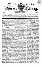 Wiener Zeitung 18450107 Seite: 1