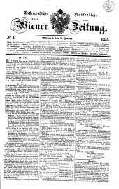 Wiener Zeitung 18450108 Seite: 1