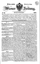 Wiener Zeitung 18450110 Seite: 1