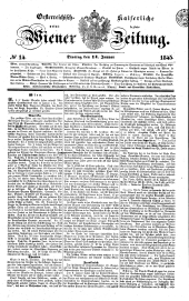 Wiener Zeitung 18450114 Seite: 1