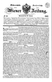 Wiener Zeitung 18450115 Seite: 1