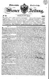 Wiener Zeitung 18450118 Seite: 1