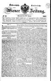 Wiener Zeitung 18450122 Seite: 1