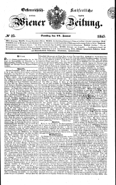 Wiener Zeitung 18450125 Seite: 1