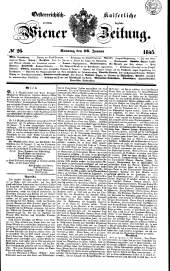 Wiener Zeitung 18450126 Seite: 1