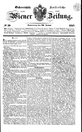 Wiener Zeitung 18450130 Seite: 1