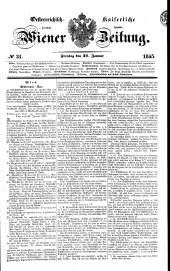 Wiener Zeitung 18450131 Seite: 1