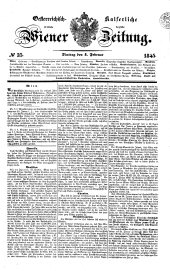 Wiener Zeitung 18450204 Seite: 1