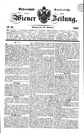 Wiener Zeitung 18450218 Seite: 1