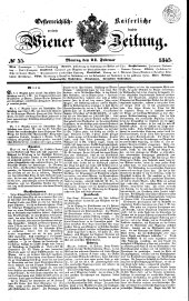 Wiener Zeitung 18450224 Seite: 1