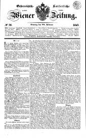 Wiener Zeitung 18450225 Seite: 1