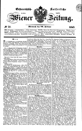 Wiener Zeitung 18450226 Seite: 1