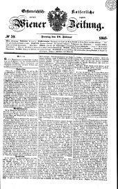 Wiener Zeitung 18450228 Seite: 1