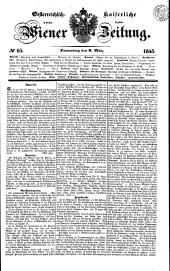 Wiener Zeitung 18450306 Seite: 1