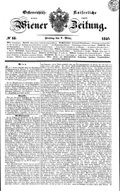 Wiener Zeitung 18450307 Seite: 1