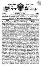 Wiener Zeitung 18450314 Seite: 1