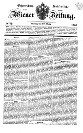 Wiener Zeitung 18450318 Seite: 1