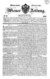 Wiener Zeitung 18450319 Seite: 1