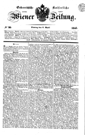 Wiener Zeitung 18450401 Seite: 1