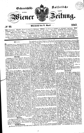 Wiener Zeitung 18450402 Seite: 1