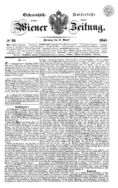 Wiener Zeitung 18450404 Seite: 1