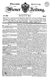 Wiener Zeitung 18450411 Seite: 1